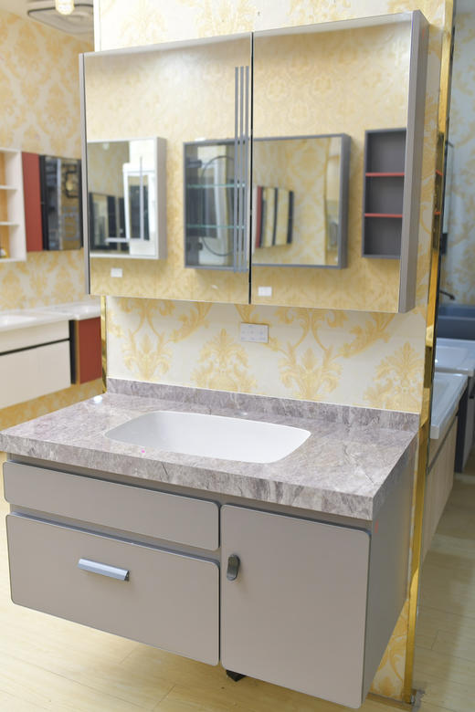 浴室柜 281-90 （三包装）配套无缝盆 商品图0