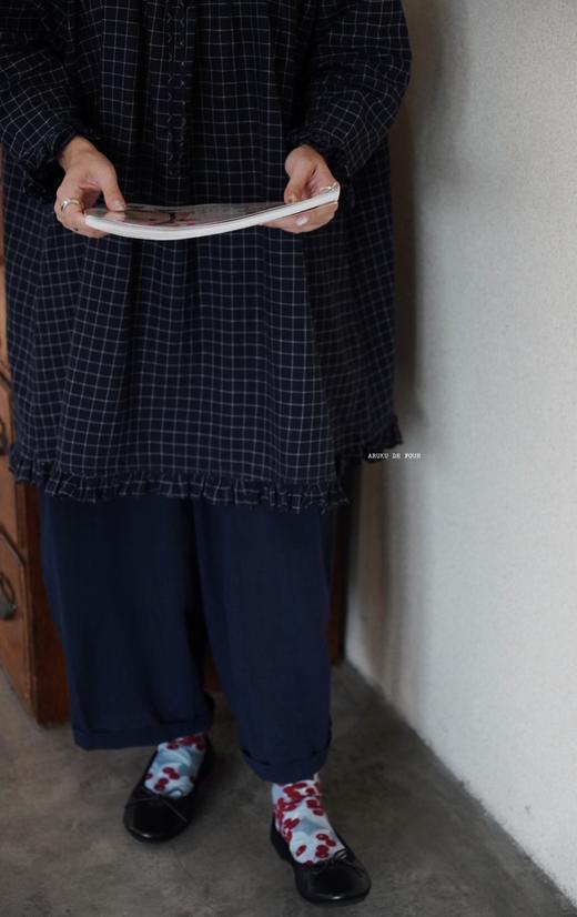 Khadi and Co深蓝长款上衣 商品图11