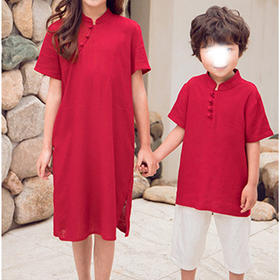 裁缝学苑QZ39 儿童汉服中国风复古连衣裙纸样裙子童装衬衫打版裁