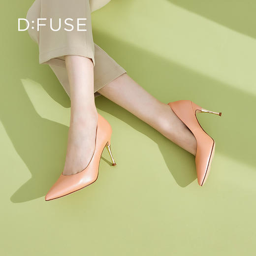 D:FUSE/迪芙斯2023秋季新品尖头金属跟简约百搭高跟鞋DF31111107 商品图7