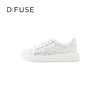 DFuse迪芙斯2023春季新款圆头刺绣蕾丝小白鞋休闲板鞋DF31112296 商品缩略图1
