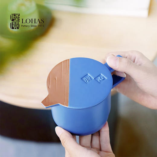 陆宝陶瓷带盖咖啡马克杯260ml挂耳花茶功夫茶杯水杯50周年 初心咖啡杯 经典蓝 商品图3