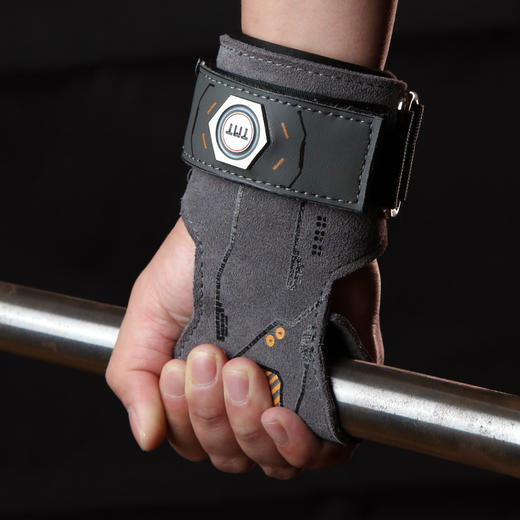 TMT机甲风助力带硬拉牛皮护掌护腕握力带 商品图1