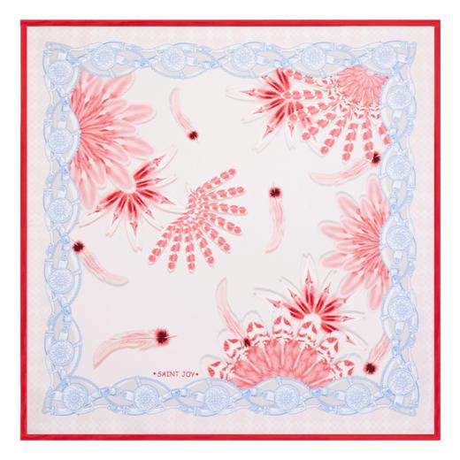 SAINTJOY/上久楷真丝方巾 花羽真丝方巾 花羽  FJS20012 商品图7