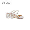 DFuse迪芙斯2023春季新款羊皮仙女水晶跟包头拖鞋单鞋DF31114045 商品缩略图3