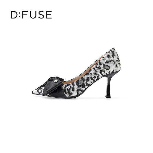 D:FUSE/迪芙斯春季新品豹纹高跟鞋蝴蝶结单鞋DF31111110 商品图4
