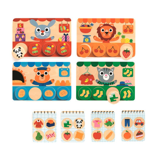 DJECO低幼启蒙小桌游培养记忆力观察力商店记忆棋 商品图3