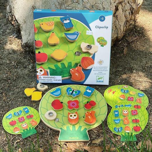 djeco钉钉板颜色动物水果认知扣子2-3岁儿童早教益智桌面游戏玩具 商品图2