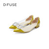 D:FUSE/迪芙斯秋季新品透明方形钻扣尖头平底单鞋DF31111156 商品缩略图5