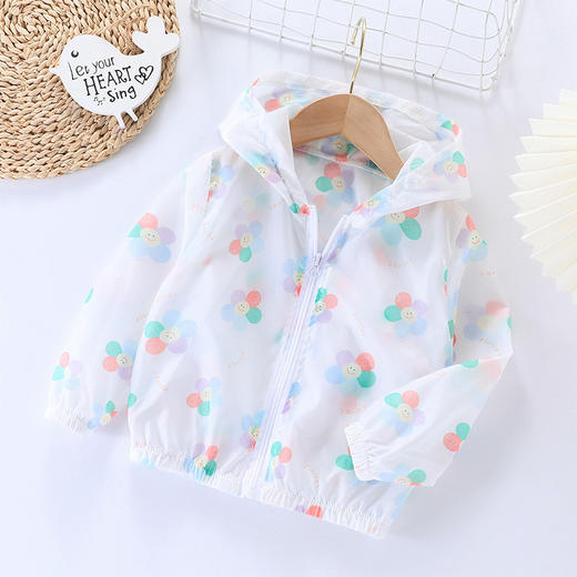 儿童夏季防晒衣轻薄透气女童皮肤衣小童宝宝洋气休闲连帽薄款外套 商品图9