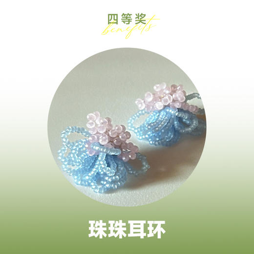 【618狂欢日抽奖】四等奖 串珠耳钉 颜色随机 商品图0