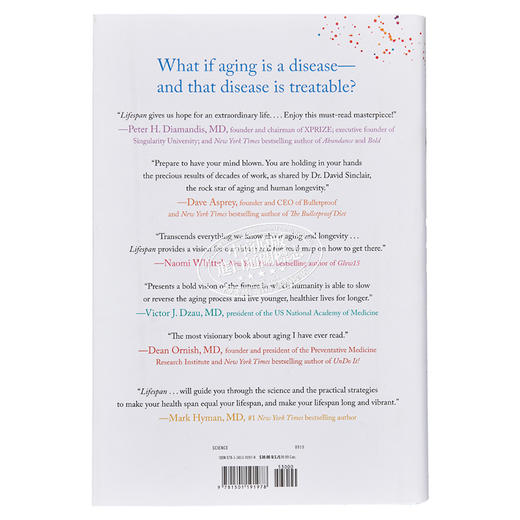 【中商原版】寿命 抗衰老主题  Lifespan Why We Age and Why We Dont Have To 英文原版 David A Sinclair 医学 保健 商品图1