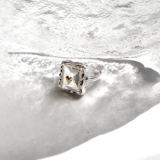 MINT THERAPY 白水晶液态肌理宝石戒指 商品图5