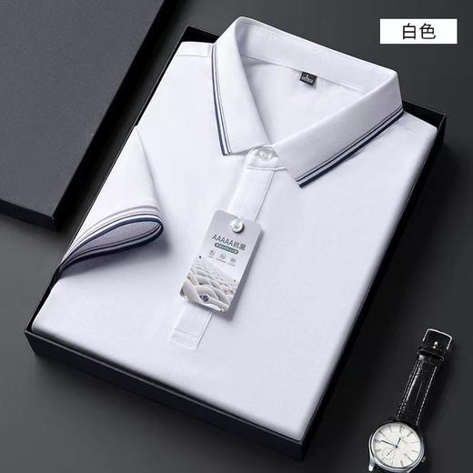 寺木-5A仰菌 短袖T恤薄款翻领2023年夏季商务男装新款透气百搭休闲男士polo衫 商品图6