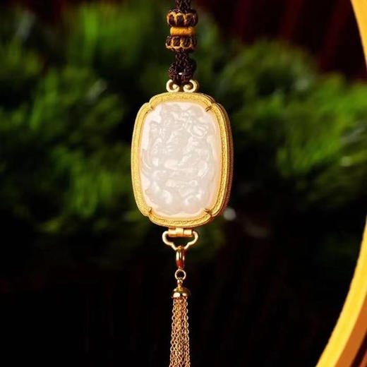 金玉满堂套装 金镶玉项链+手链  工行联合故宫发行 商品图3