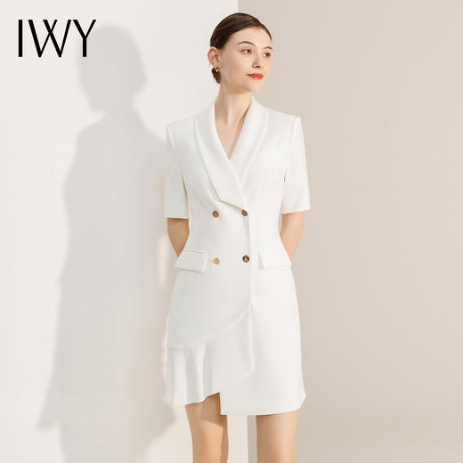 IWY/白色西装连衣裙女夏季新款职业装气质高端女神范面试正装裙子Q11255 商品图3
