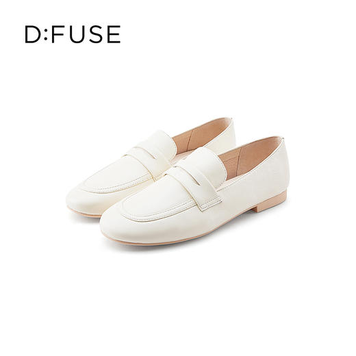 D:FUSE/迪芙斯春季新品圆头素面简约百搭乐福鞋单鞋DF31112018 商品图1