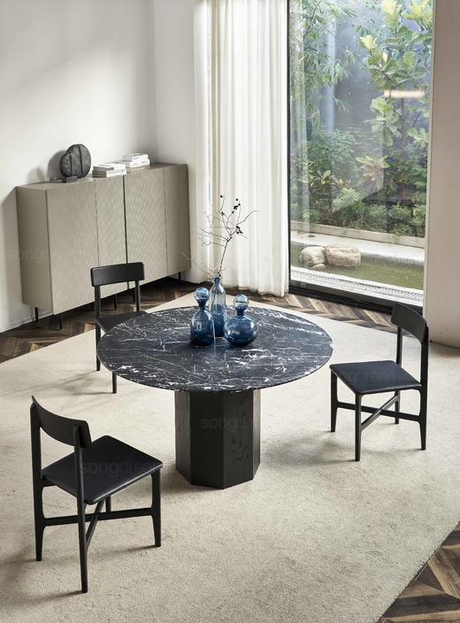 八喜餐桌 | 台面橡黑/黑白根大理石/卡拉白大理石/黑瓜子水磨石可选，详询客服 商品图6