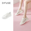 DFuse迪芙斯2023春季新款圆头刺绣蕾丝小白鞋休闲板鞋DF31112296 商品缩略图0