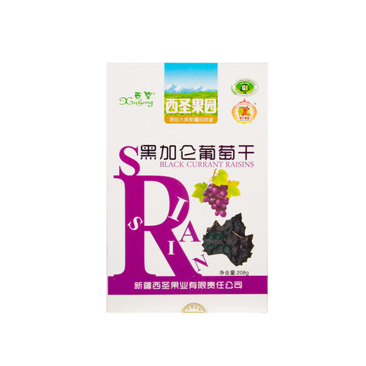 西圣果园 黑加仑葡萄干208g 商品图0