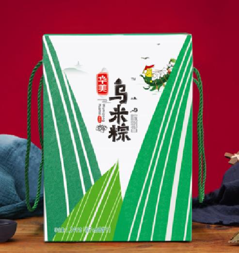 华美粽飘香乌米粽1240g（粽子*8只+饼干*4包） 商品图0