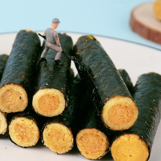 【来自海洋的味道！网红海苔肉松卷夹心海苔脆】鲜香酥脆香脆可口，金黄肉松薄脆海苔，酥脆香浓咔滋咔滋，独立包装即食脆紫菜儿童休闲零食小吃儿童营养品健康 商品图3