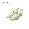 DFuse迪芙斯2023春季新款羊皮尖头后空细跟乐福鞋单鞋DF31114262 商品缩略图6