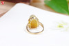 【招财纳福】天然黄翡貔貅戒指      镶嵌：18k金镶 商品缩略图1