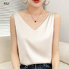 【拍2件89元】大牌风丝绸真丝修身v领背心、吊带  时尚轻奢冰丝短款设计师款内搭外穿美背吊带背心 商品缩略图5