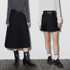 晶咕黑标女装 腰带百褶半身裙女春季2023年宽松气质长短款a字裙 商品缩略图0