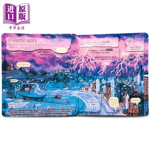 【中商原版】Usborne Look Inside 尤斯伯恩看里面 纸板书绘本2册套装 火山地震Volcanoes Earthquakes 恶劣天气Wild Weather 商品图2