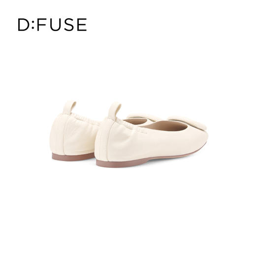 DFuse迪芙斯春季新款羊皮方头法式单鞋平底鞋软底DF31111402 商品图3