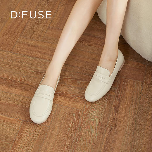 D:FUSE/迪芙斯春季新品圆头素面简约百搭乐福鞋单鞋DF31112018 商品图12