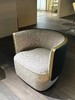 FIBONACCI进口单人沙发 布艺坐垫及靠背，皮质背板沙发 商品缩略图0