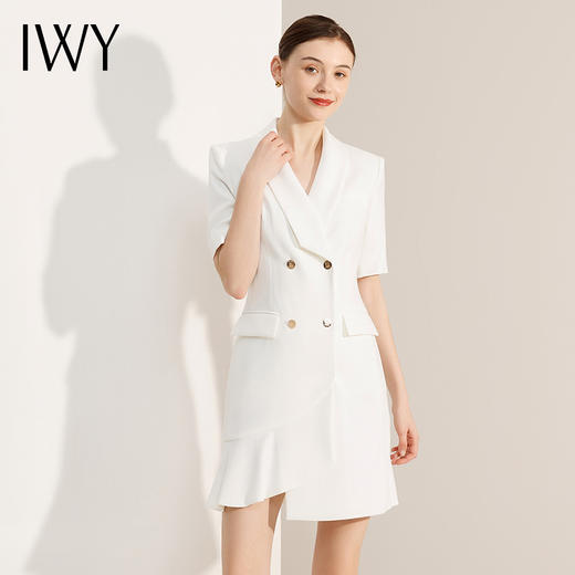 IWY/白色西装连衣裙女夏季新款职业装气质高端女神范面试正装裙子Q11255 商品图2