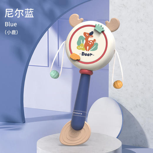 【柔软硅胶可啃咬，按摩宝宝牙床】采用奶嘴般材质，呵护宝宝口欲期，婴儿早教玩具国潮拨浪鼓宝宝安抚玩具0-3岁婴儿手摇 商品图9