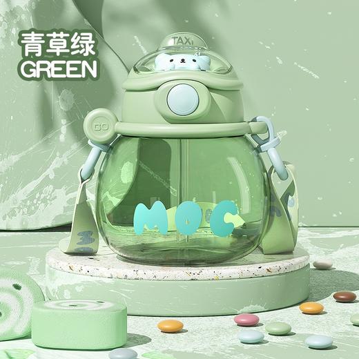 【饮水尽兴 出街时尚！网红高颜值萌趣大肚杯】一键开盖密封防漏，食品级材质耐冷耐热，开盖防喷，夏季运动水杯儿童吸管杯大容量便携塑料杯粉丝专属 商品图7