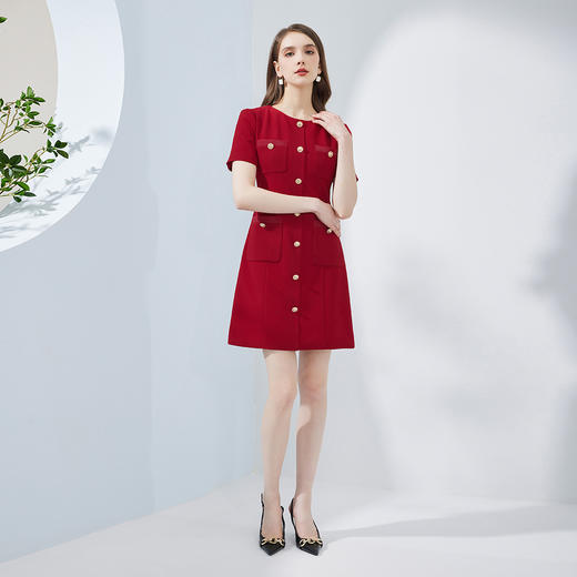 NF8F3斯尔丽瑟俪2023夏季新款修身合体减龄连衣裙 商品图3