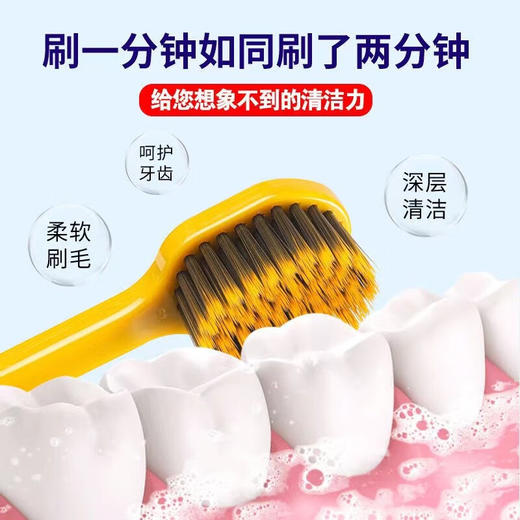 [2支装】EBISU惠百施宽头牙刷6列41孔软毛牙刷软毛（颜色随机发货） 商品图1