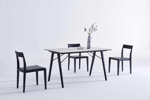 Malm 餐桌 | 台面白岩/黑岩可选，脚架胡原/橡黑/水洗白可选，详询客服 商品图2