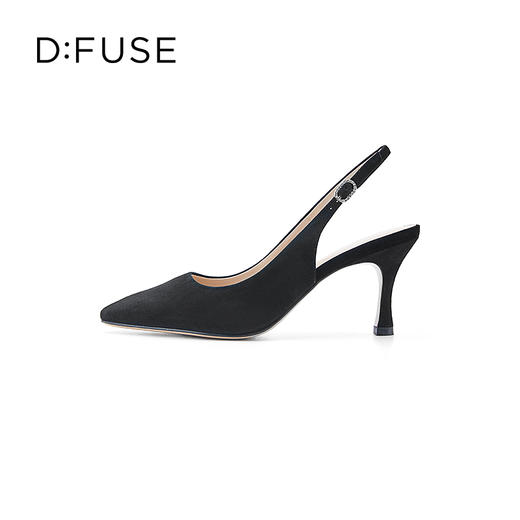DFuse迪芙斯2023春季新款方头中后空细跟高跟单鞋女鞋DF31114105 商品图4