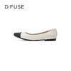 D:FUSE/迪芙斯春季新款羊皮方头烫钻平底蛋卷鞋单鞋DF31111306 商品缩略图1