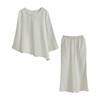 绽放426-427朵/身心灵套装禅服空气干洗亚麻七分袖T恤&双层长裤 商品缩略图3