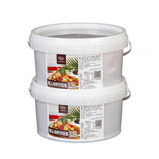 餐云海鲜炒饭酱   一家餐厅一定要有一道招牌海鲜炒饭  更多年轻消费群体喜欢的味道  你和炒饭大师直接只差一包餐云酱料的距离  （5斤装一桶做60份） 商品图2