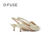 DFuse迪芙斯2023春季新款羊皮尖头后空细跟乐福鞋单鞋DF31114262 商品缩略图7