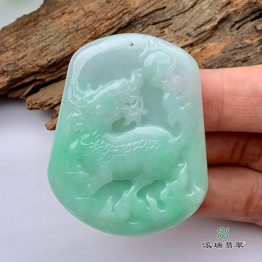 派瑞翡翠 翡翠挂件 糯种 飘花 商品图2