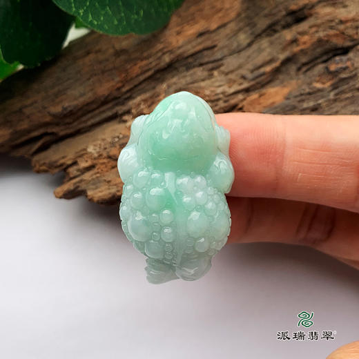 派瑞翡翠 翡翠挂件 糯种 飘花 商品图3