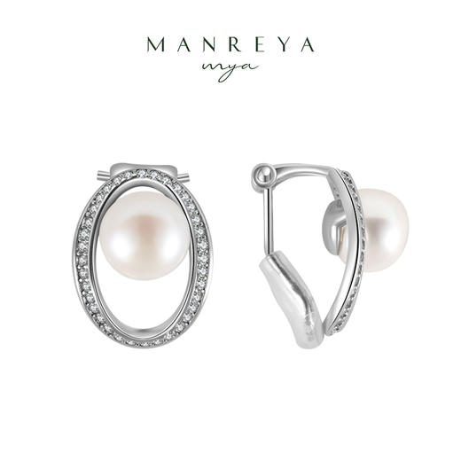 Manreya玛芮雅“白露”法式珍珠无痛耳夹法式复古气质简约 商品图1