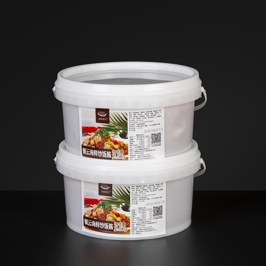 餐云海鲜炒饭酱   一家餐厅一定要有一道招牌海鲜炒饭  更多年轻消费群体喜欢的味道  你和炒饭大师直接只差一包餐云酱料的距离  （5斤装一桶做60份） 商品图1