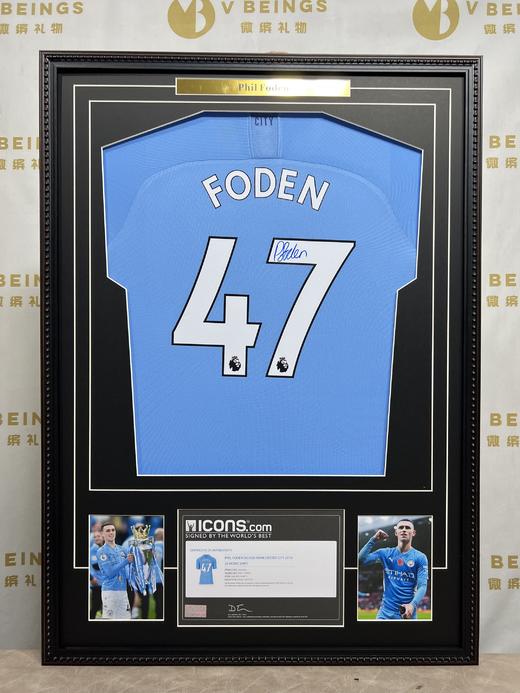 收藏系列 福登47号蓝色 19-20赛季 亲笔签名球衣 ICONS 商品图1